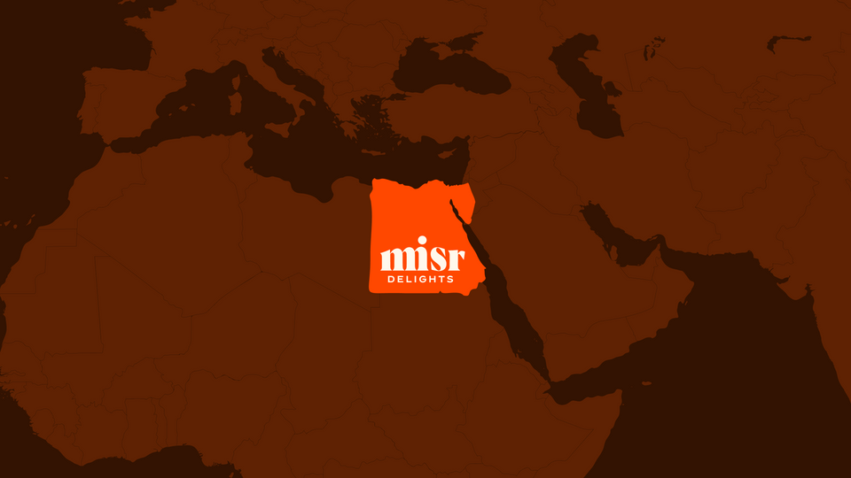 Egypt highlighted on a regional map