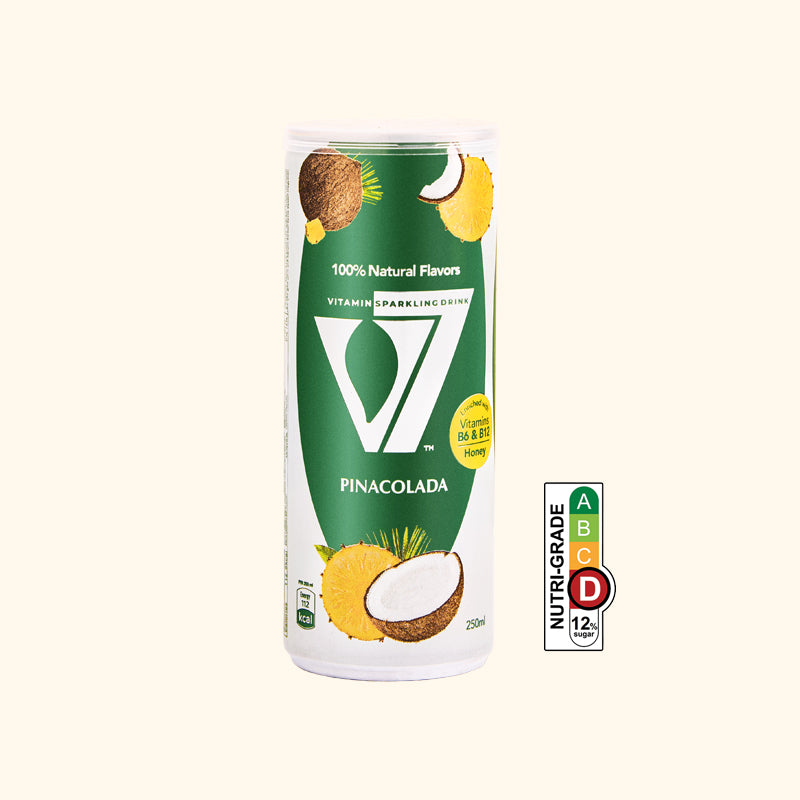 V7 Pina Colada Vitamin Sparkling Drink